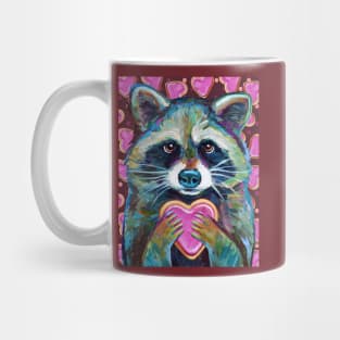 Valentine's Day Racoon With Sugar Cookie Mug